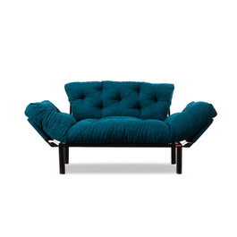 Atelier Del Sofa Sofá-Cama de 2 Plazas Nitta - Azul Petróleo